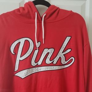 VS PINK Red ***Bling***Hooded Sweatshirt